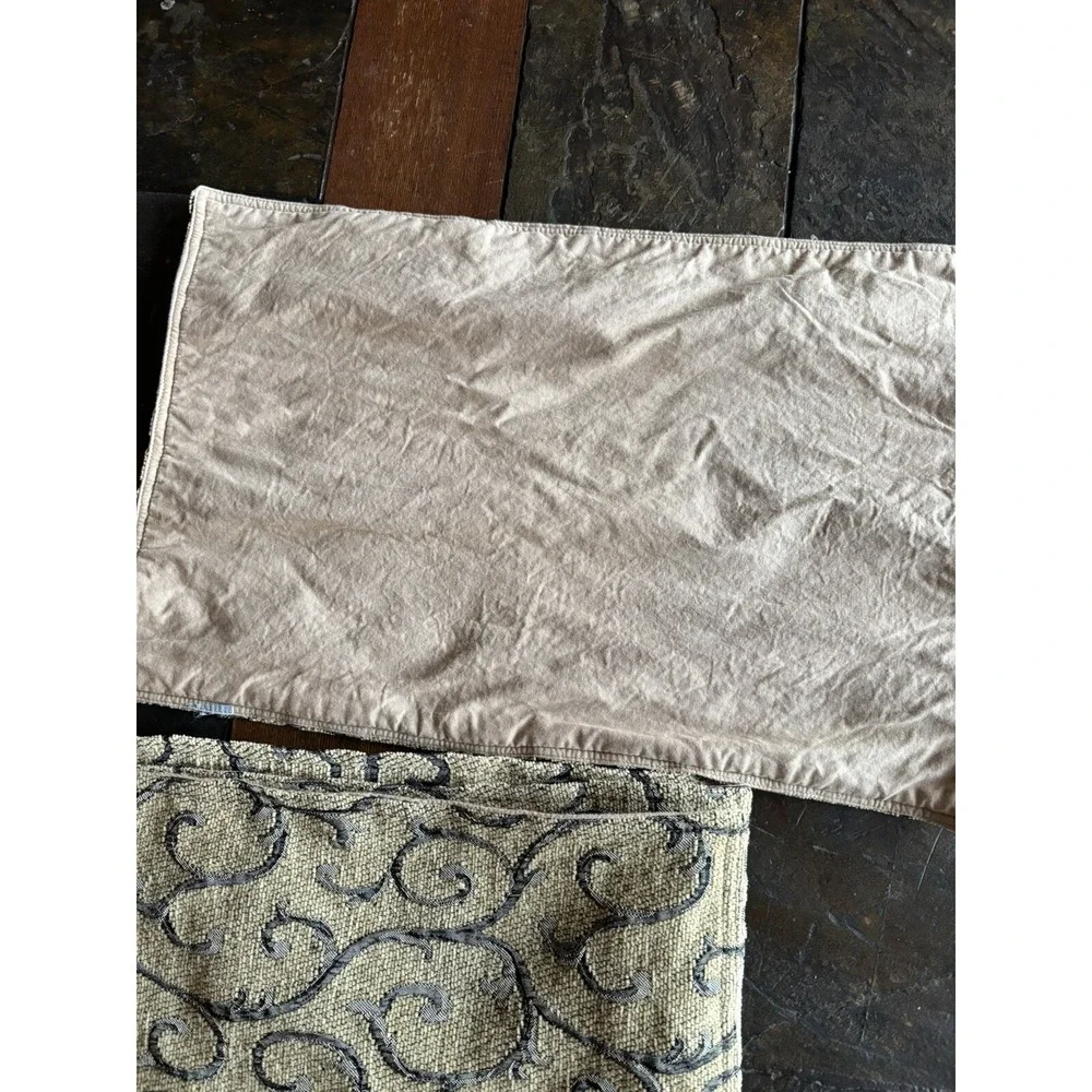 Set Of 4 Tapestry Placemats Neutral Tan Cottagecore Minimalist Dining Decor